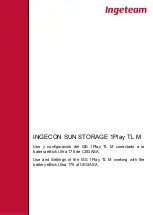 Предварительный просмотр 1 страницы Ingeteam INGECON SUN STORAGE 1Play TL Use And Settings