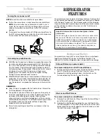 Preview for 11 page of Inglis 2225407 Refrigerator Use & Care Manual