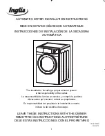 Inglis 7200 series Installation Instructions Manual preview