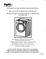 Preview for 1 page of Inglis 7200 series Installation Instructions Manual