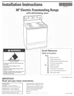 Inglis IEP315RQ0 Installation Instructions Manual preview