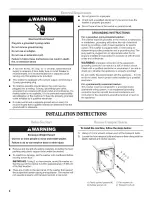 Preview for 6 page of Inglis IFR42001 Use & Care Manual