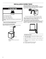 Preview for 8 page of Inglis IFR8200 Use And Care Manual