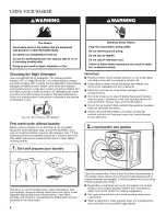 Preview for 6 page of Inglis IFW7300WW02 Use And Care Manual