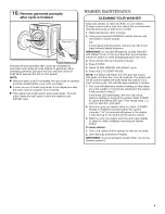 Preview for 9 page of Inglis IFW7300WW02 Use And Care Manual