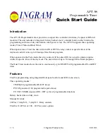 Ingram Products APT-9S Quick Start Manual preview