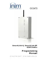 Preview for 1 page of INIM Electronics SmartLink-G Programming Manual