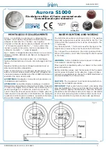 Preview for 1 page of INIM Aurora S1000 Manual