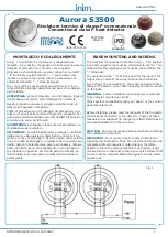 INIM Aurora S3500 Installation Instructions предпросмотр