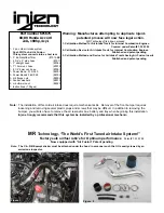 injen technology SP1675 User Manual preview