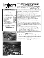 Preview for 1 page of injen technology SP7035 Installation Instructions