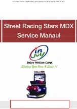 Preview for 1 page of Injoy Motion Street Racing Stars MDX Service Manual