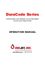 InkJet DuraCode 200 Series Operation Manual preview