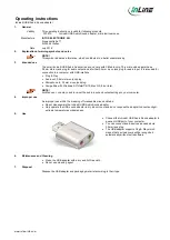 Preview for 2 page of Inline 33051S Operating Instructions