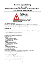 Предварительный просмотр 1 страницы Inline 99201I User Manual