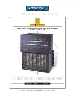 Preview for 1 page of Inline MSX1616 Operation Manual