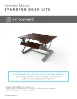 INMOVEMENT STANDING DESK LITE Operation Manual предпросмотр