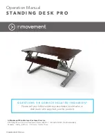 INMOVEMENT STANDING DESK PRO Operation Manual preview