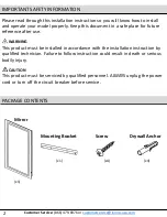 Preview for 2 page of Innoci-USA Illumirror 62033636 User Manual