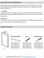 Preview for 2 page of Innoci-USA illumirror 63402028 User Manual