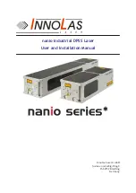 Innolas Laser nanio Series User And Installation Manual preview