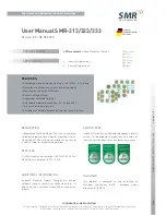 InnoSenT SMR-313 User Manual preview