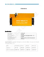 Preview for 3 page of INNOSILICON T2TS-26T BTC User Manual