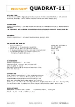 Предварительный просмотр 4 страницы Innotech QUADRAT-11 Instructions For Installation And Use Manual