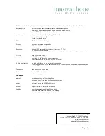 Preview for 4 page of Innovaphone IP110 Technical Specifications