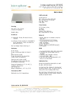 Preview for 1 page of Innovaphone IP305 Datasheet