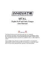 Innovate Motorsports MTX-L User Manual preview