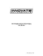 Preview for 1 page of Innovate Motorsports XD-16 User Manual