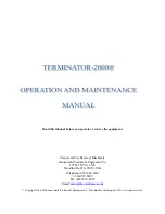 Innovatech Teerminator-2000 Operation And Maintenance Manual preview