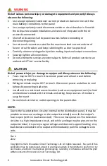 Preview for 2 page of INNOVATIVE CIRCUIT TECHNOLOGY Distribution 2 Series Instruction Manual