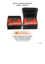 Предварительный просмотр 1 страницы Innovative instruments DMM B18 Manual