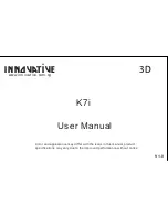 Innovative K7i User Manual preview