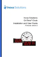 Предварительный просмотр 1 страницы Inova Solutions ontime Installation And User Manual