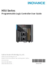 Preview for 1 page of Inovance H5U Series User Manual