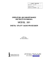 Предварительный просмотр 3 страницы Inovonics 261 Operating And Maintenance Instruction Manual