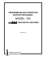 Inovonics 720 Programming And Operation Instruction Manual preview