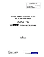 Предварительный просмотр 3 страницы Inovonics 720 Programming And Operation Instruction Manual