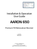 Preview for 3 page of Inovonics AARON 650 Installation & User Manual