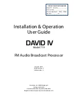 Предварительный просмотр 3 страницы Inovonics David IV Installation & User Manual