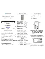 Inovonics Frequency Agile FA210 Installation Manual preview