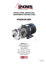 INOXPA HYGINOX SEN Installation, Service And Maintenance Instructions preview