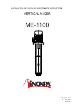 Preview for 1 page of INOXPA ME-1100 Installation, Service And Maintenance Instructions