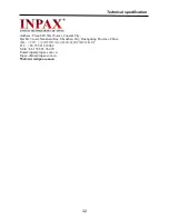 Preview for 35 page of Inpax X-2005 User Manual