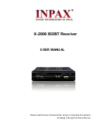 Inpax X-2008 ISDBT Receiver User Manual preview