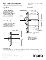 INPRO 51SS Installation Instructions предпросмотр