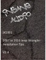 Insane Audio JK1001 Installation Tips Manual preview